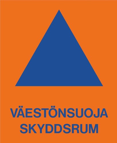 Väestönsuoja merkki